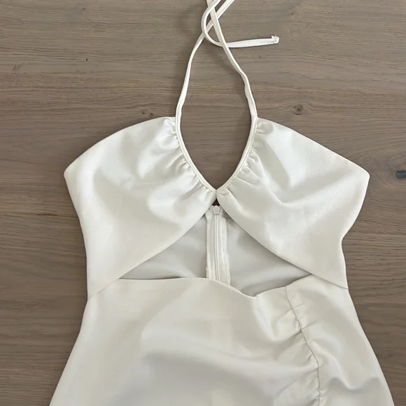 White Zara halter dress - Picture 4 of 6